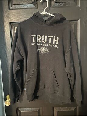 Men's Black Graphic Hoodie - Truth Print